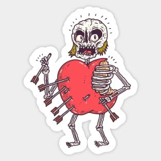 Scupid Rotten Appleheart Sticker